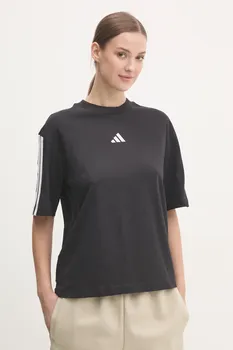 Хлопковая футболка Essentials adidas, черный