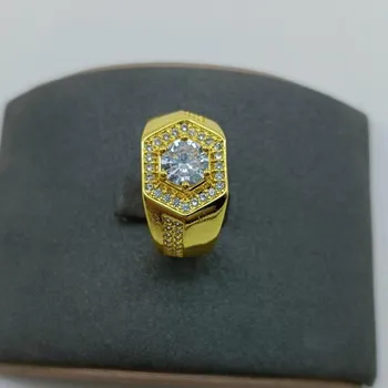 Кольцо из серебра S925 пробы, корейская версия, платиновое покрытие, мужское кольцо с бриллиантом, счетчик подлинных ювелирных изделий, свободное покрытие из бриллиантов, 8-каратное золотое кольцо с бриллиантом в стиле джаз, мужское one size