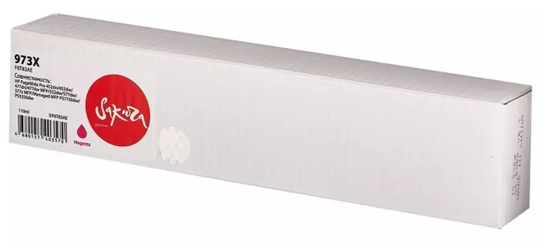 Картридж струйный Sakura F6T82AE (№973X Magenta) для HP PageWide Pro 452dn/452dw/477dn/477dw MFP/552dw/577dw/577z MFP/Managed MFP P57750dw/P55250dw, п