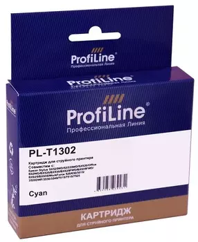 Картридж ProfiLine PL_T1302_C струйный для принтеров Epson Stylus SX525WD/SX535WD/Stylus Office B42WD/BX625FWD/WorkForce 3520DWF/7015/7515/7525 с черн