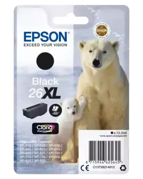 Картридж для струйного принтера EPSON T2621 Black XL (C13T26214012)