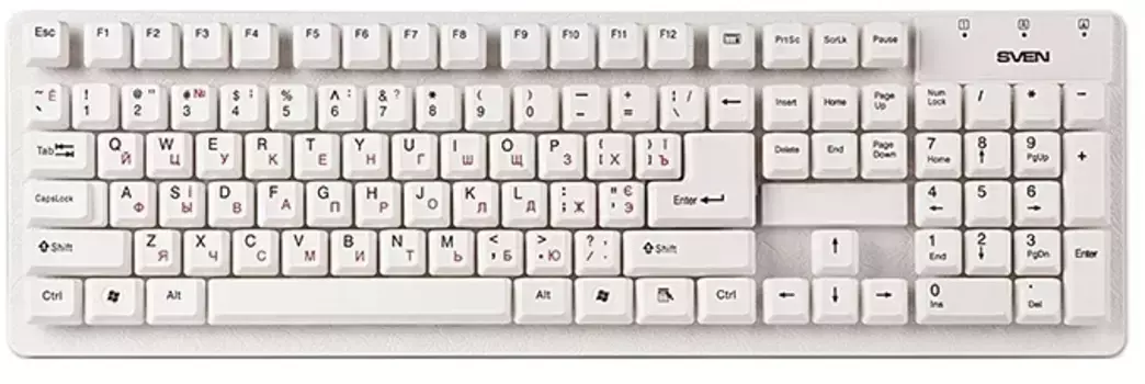 Клавиатура проводная SVEN Standard 301 White (SV-03100301UW)