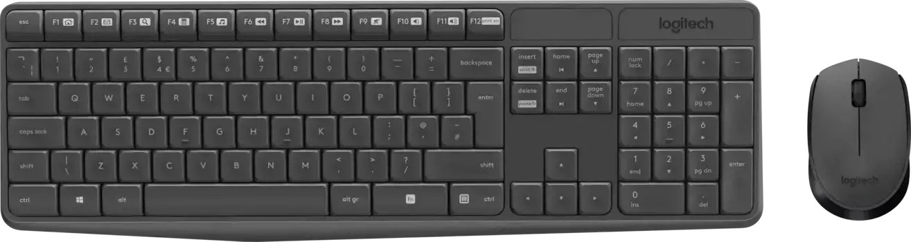 Комплект (клавиатура + мышь) беспроводной LOGITECH MK235 Grey Retail (920-007948)