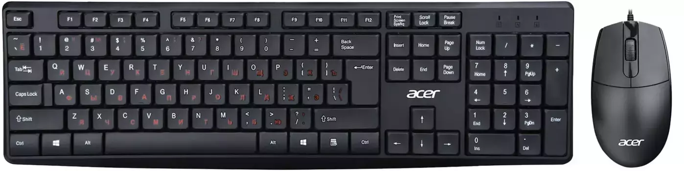 Комплект (клавиатура + мышь) проводной ACER OMW141 (ZL.MCEEE.01M)