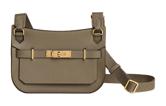 HERMES Сумка через плечо Jypsiere Swift Leather, женская, мини, Marfa, бежевая