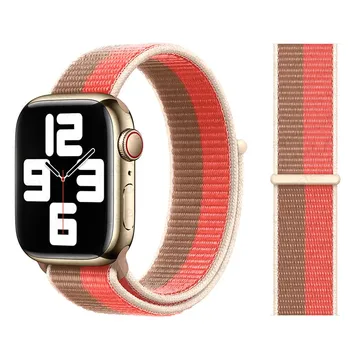 Ремешок для Apple Watch Band 7, 4 мм, 40 мм, 45 мм, 41 мм, 42 мм, 38 мм, 45 мм, iWatch 3, 4, 5, 6 se, браслет с нейлоновой петлей Correa, серия Apple Watch 38 40 41mm