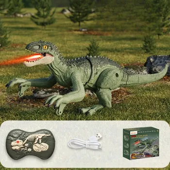 Электрический пульт дистанционного управления Velociraptor Tyrannosaurus Rex, имитация звука, пульт дистанционного управления, игрушка динозавра
