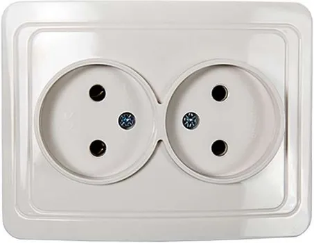 Розетка IN HOME 4680005959914 Classico 2102 2-м СП 16А IP20 бел.