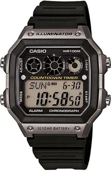 Японские наручные мужские часы Casio AE-1300WH-8A. Коллекция Digital