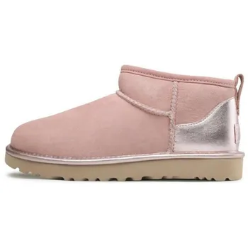 UGG Классические ультра мини блестящие теплые удобные универсальные ботильоны женские ботинки розовые 1123634-RSGRY 36