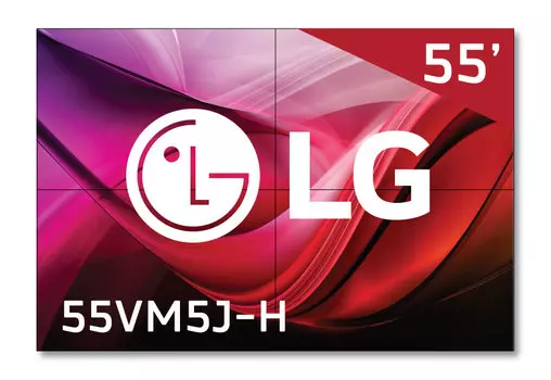 Дисплей для видеостен 55" LG 55VM5J-H, 4K, 3840x2160, 500кд/м2, Rj-45, HDMI, DVI, DisplayPort, USB, черный (55VM5J-H)