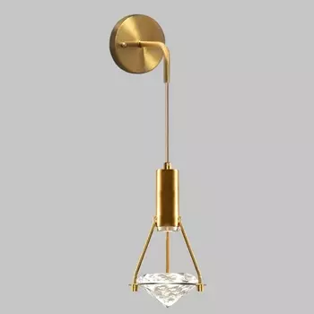 Бра светодиодное LED 3W, K9 кристалл, золотая бронза Imex CR.23460-1-W-GB-LED