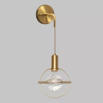 Бра светодиодное LED 3W, K9 кристалл,золотая бронза Imex CR.23454-1-W-GB-LED