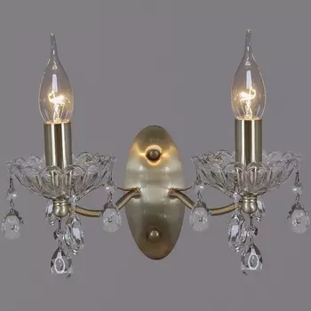 Бра ILLUMICO IL0265-2WSQ-24 AB CASTOR подсвечник