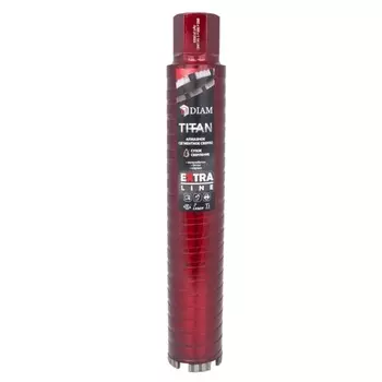 Сверло алмазное сегментное Diam Extra Line Titan 52x300х4x1,1/4UNC 313022 (сухой рез, арм. бетон)