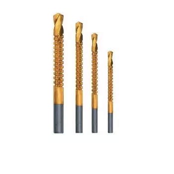 Сверла-фрезы Fit 36414, HSS-TiN, 4 шт.