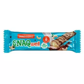 Батончик глазированный вафельный с молочно-ореховой пастой Snaq Fabriq 20г