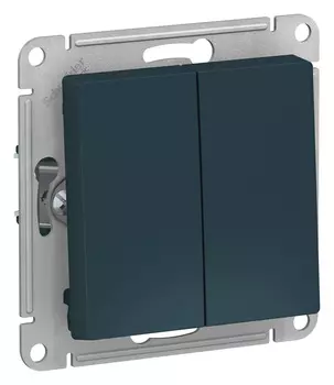 Переключатель 2-клавиши Schneider сх6 10ах изумруд