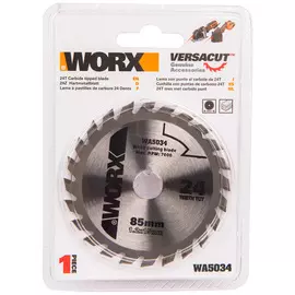 Пильный диск Worx твердосплавный 24Т ТСТ 85х1,2х15 мм
