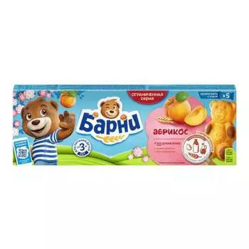 Пирожное Барни бисквитное с абрикосовой начинкой 150 г