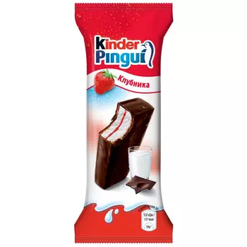 Пирожное бисквитное Kinder Пингви клубника 30 г