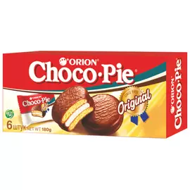 Пирожное Orion Choco Pie Original в шоколадной глазури, 180 г