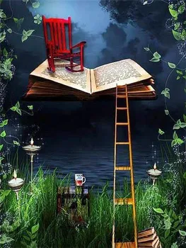 Алмазная вышивка, полный дисплей, книга, живописная, полная, круглая, алмазная живопись, вышивка крестом, горный хрусталь, мозаика, домашний декор Full Round 20x25CM
