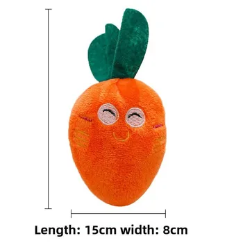 Dog Bones Chicken LegsFruits Carrots Pet DogsCat Plush Sound-making Chewable Cat Toys M