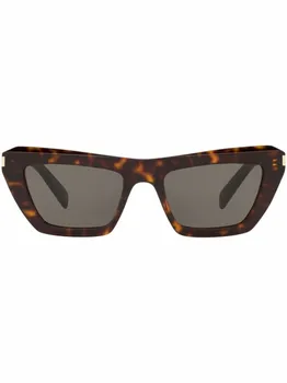 Солнцезащитные очки в оправе 'кошачий глаз' Saint Laurent Eyewear, коричневый