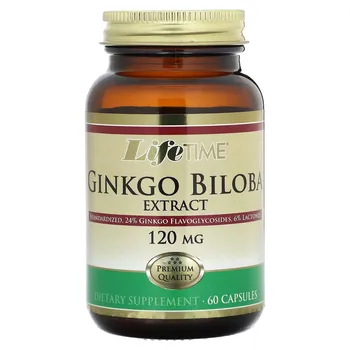Экстракт гинкго билоба LifeTime Vitamins 120 мг, 60 капсул