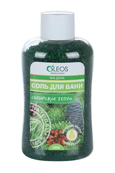 Соль д/ванн Сибирское тепло морская, 400 г