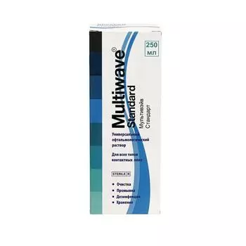 Раствор для всех типов контактных линз универсальный Standart Multiwave/Мультивэйв 250мл