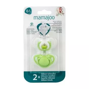Пустышка силиконовая 0+ мес. Prince frog&Green Mamajoo 2шт