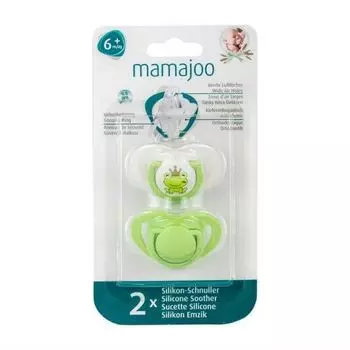 Пустышка силиконовая 6+ мес. Prince frog&Green Mamajoo 2шт