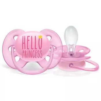 Пустышка силиконовая ортодонтическая с футляром 6-18 мес. Ultra Soft Philips Avent (SCF529/01)