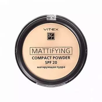 Пудра для лица тон 03 Soft beige компактная матирующая Mattifying Compact Powder Витэкс SPF 20 8г