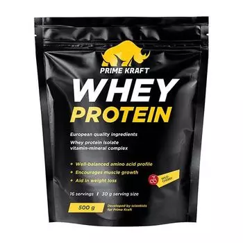 Протеин сывороточный со вкусом Дикая вишня Whey Primekraft/Праймкрафт дойпак 500г