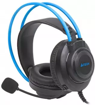 Проводная гарнитура A4Tech Fstyler FH200i, Jack 3.5mm, серый/синий (1431336)