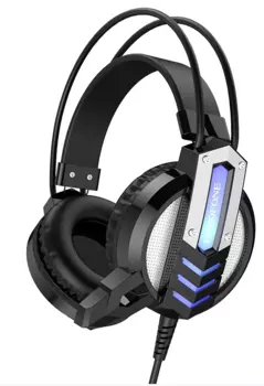 Гарнитура Borofone BO100 Fun, 2xJack 3.5mm/USB (только питание), черный (6931474720641)