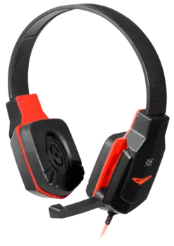 Гарнитура Defender Warhead G-320, 2 x jack 3.5 мм, черный/красный (64033)