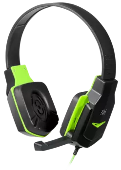 Гарнитура Defender Warhead G-320, 2 x jack 3.5 мм, черный/зеленый (64032)