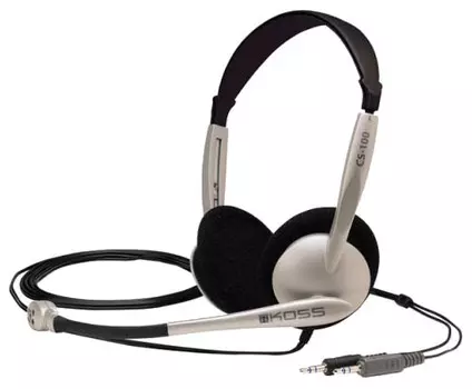 Гарнитура Koss CS100, mini jack 3.5 mm, серебристый