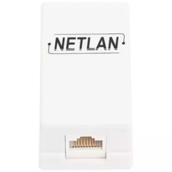 Фурнитура-проходник RJ-45 cat.5e NETLAN, белый (10шт) (EC-UCB-55-UD2-WT-10)