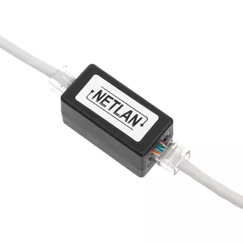 Фурнитура-проходник RJ-45 cat.5e NETLAN, черный (10шт) (EC-UCB-55-UD2-BK-10)