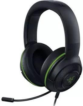 Гарнитура Razer Kraken X for Console, Jack 3.5mm, черный/зеленый (RZ04-02890400-R3M1)