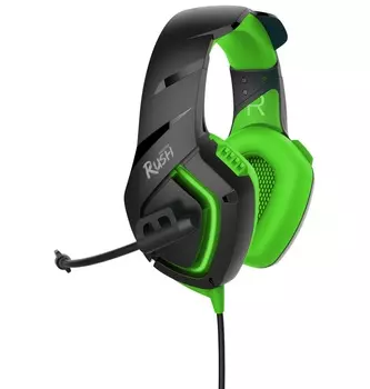 Гарнитура SmartBuy RUSH SKYTHE, 2 x jack 3.5 мм, черный/зеленый (SBHG-8600)