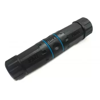 Фурнитура-проходник RJ-45 cat.6, герметичный (IP68), цанг зажимы, экранированный, черный, Netko (LY-KJ-AP037-S6)