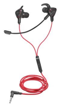 Гарнитура Trust GXT 408 COBRA, Jack 3.5mm, черный/красный ( 23029)