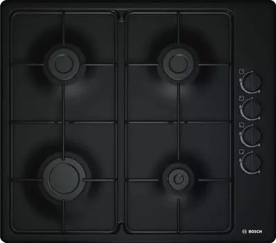 Газовая варочная панель Bosch PBP6C6B82Q, 4 конфорки, черный (PBP6C6B82Q)