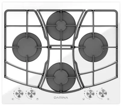 Газовая варочная панель DARINA 1T BGC341 12 W 4 конфорки, белая (1TBGC34112W)